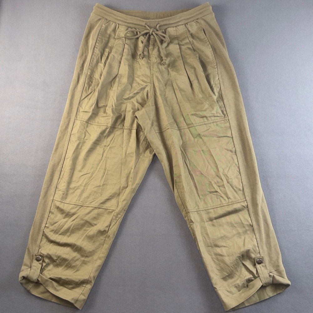 Daily Practice Anthropologie Women Olive Green Jogger Pants Drawstring Size L